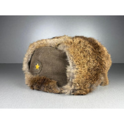 JAPANESE WW2 COMBAT FUR HAT